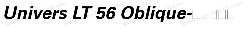 Univers LT 56 Oblique字体转换